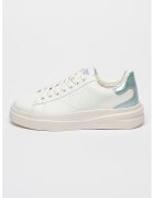 GUESS Pantofi sport din piele cu logo - Albastru prafuit/Alb murdar/Crem