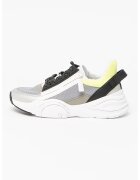 GUESS Pantofi sport din piele ecologica cu garnituri de material textil Baila - Verde/Negru/Gri