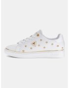 GUESS Pantofi sport din piele ecologica cu nituri si aplicatii logo - Alb
