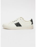 GUESS Pantofi sport din piele ecologica cu segmente cu model monograma - Alb/Negru