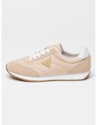 GUESS Pantofi sport din piele intoarsa cu insigna logo - Maro nisip
