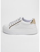 GUESS Pantofi sport flatform cu logo - Auriu/Alb murdar