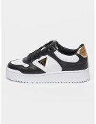 GUESS Pantofi sport flatform de piele ecologica cu logo - Negru/Alb optic