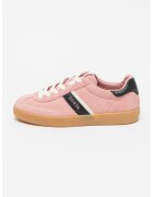 GUESS Pantofi sport low-cut de piele intoarsa - Negru/Roz