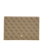 GUESS Portcart de piele ecologica Noreen - Maro nisip