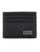 GUESS Portcart din piele - Negru