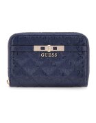 GUESS Portofel cu aspect matlasat si fermoar - Bleumarin