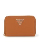 GUESS Portofel din piele ecologica cu logo Laurel II - Portocaliu mandarina