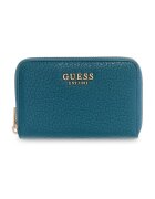 GUESS Portofel din piele ecologica Marsha - Albastru petrol
