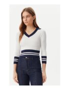 GUESS Pulover crop cu decolteu in V