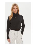 GUESS Pulover crop cu guler inalt