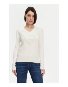 GUESS Pulover cu decolteu in V si logo