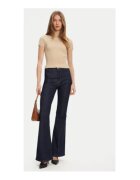 GUESS Pulover cu maneca scurta si aspect striat