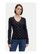 GUESS Pulover cu maneci lungi si decolteu in V