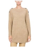 GUESS Pulover dama clasic - auriu - viscoza -