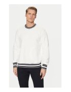 GUESS Pulover din amestec de bumbac cu margini contrastante