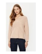 GUESS Pulover din bumbac cu maneci cazute