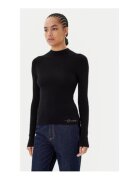 GUESS Pulover elastic din amestec de acril cu guler inalt