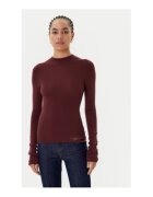 GUESS Pulover elastic din amestec de poliamida cu guler inalt