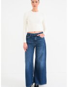 GUESS Pulover slim fit cu model torsade - Alb fildes
