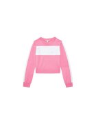 GUESS Pulover tricotat din amestec de bumbac cu decolteu la baza gatului si logo din strasuri