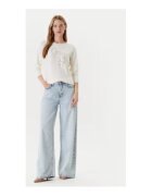 GUESS Pulover tricotat subtire cu decolteu rotund si strasuri