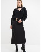 GUESS Pulover uni cu decolteu in V - Negru