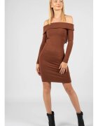 GUESS Rochie bodycon cu decolteu pe umeri -