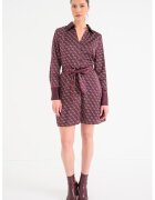 GUESS Rochie-camasa scurta cu monograma - Violet tyrian