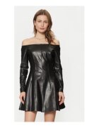 GUESS Rochie din piele ecologica cu decolteu pe umeri