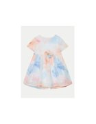 GUESS Rochie evazata cu model tie-dye si fundita