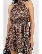 GUESS Rochie halter cu animal print -