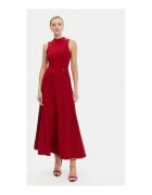 GUESS Rochie lunga evazata fara maneci cu decolteu la baza gatului
