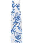 GUESS Rochie - matase - alb/albastru -