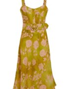 GUESS Rochie maxi florala Fibra sintetica/In - Galben