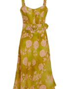 GUESS Rochie maxi florala Fibra sintetica/In - Galben