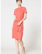 GUESS Rochie midi din amestec de modal cu cordan - Coral