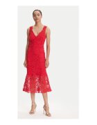 GUESS Rochie midi din dantelă cu decolteu în V și tiv evazat