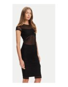 GUESS Rochie mini cambrata cu segmente semitrasparente