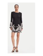 GUESS Rochie mini cu maneca lunga si model floral