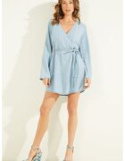 GUESS Rochie mini petrecuta - Albastru lavanda