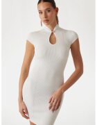GUESS Rochie mini striata bodycon - Crem