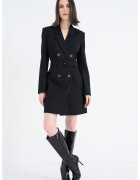 GUESS Rochie-sacou mini cu dungi - Negru/Argintiu
