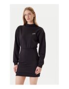 GUESS Rochie scurta din amestec de poliester cu maneci lungi