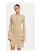 GUESS Rochie tricotata cu maneci lungi si decolteu in V