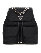 GUESS Rucsac cu aspect matlasat si buzunare multiple - Negru