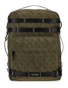 GUESS Rucsac cu model monograma - Negru/Verde feriga