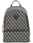 GUESS Rucsac cu model si barete ajustabile Follie - Negru/Alb murdar