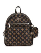 GUESS Rucsac de piele ecologica cu logo Power Play - Negru/Maro