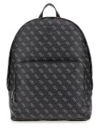 GUESS Rucsac de piele ecologica cu model monograma Milano - Negru/Alb optic